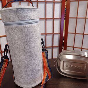 TWO Portable Bento style Food Storage Containers, Perfect for snacks & more!